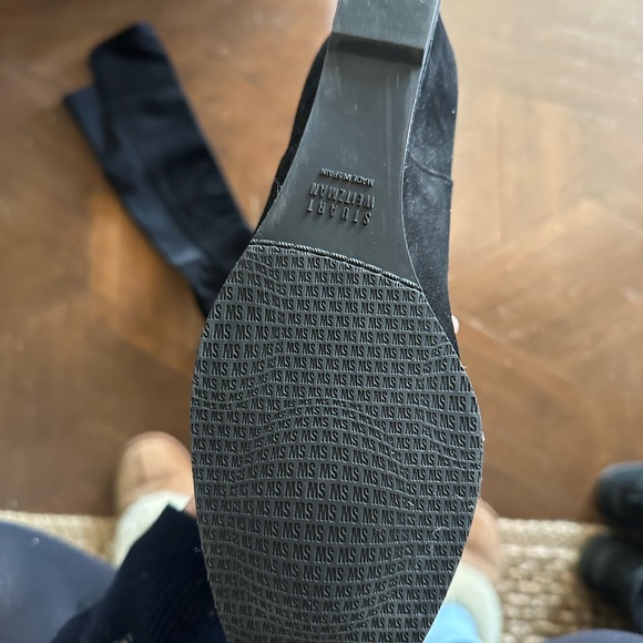 Stuart weitzman black suede over the knee boots - wedge heel. Size 7.5 - Picture 6 of 6